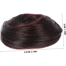 2pcs peluca de cabeça de bola realista peça de cabelo mofada para festas casamentos uso diário inclui pão fabricante e cabelo extensão Scrunchies
