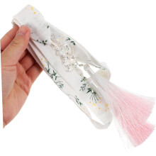 Elegantes Hanfu-Haarband mit Quaste, traditionelles chinesisches Haarband aus Kunstseide und weichem Stoff
