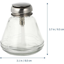 180 ml antistatische Glas-Druckflasche für Nagellackentferner, runde Flüssigkeitspumpe