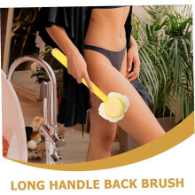 Weiche Borsten-Badebürste für die Dusche, ergonomischer Rückenschrubber mit langem Griff