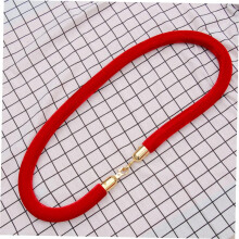 Corda di delimitazione rossa da 1,5 m con ganci resistenti per il controllo della folla
