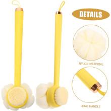 Mäkká kefa na kúpeľ s štetinami do sprchy, ergonomická dlhá rukoväť, čistič chrbta