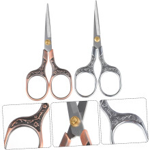 Lot de 2 ciseaux à ongles vintage en forme de fleur de prunier, pour manucure et pédicure, avec bordure en dentelle.