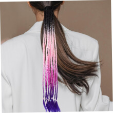 Bunte Dreadlocks, lange geflochtene Haarverlängerungen, Perücke für Damen – perfekt für Festivals und den Alltag