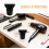 9pcs Wine Drip Ring Wine Bottle Collar Stainless Steel with Polyester Lining Drip Proof 3