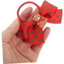4 elastici per capelli natalizi con fiocco, anello per coda di cavallo per ragazze, fasce natalizie con grazioso design a fiocco per feste e vacanze