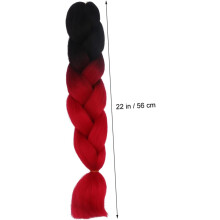 3er-Set geflochtene Haarteile mit Farbverlauf, synthetische Haarverlängerungen für lange Pferdeschwänze, Haaraccessoires für Damen und Mädchen