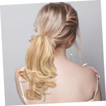 Tiger-Clip-Pferdeschwanz für Damen, synthetische Haarverlängerungen, kleine Wellen für kurze lockige Frisuren, Haarverlängerungen mit Clip