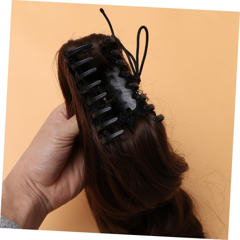 Hkhbjs Long Curly Synthetic Hair Wig Clamp Claw Ponytails Hair Extensions High Temperature Fiber Wig For Women