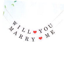 Wimpelkette „Willst du mich heiraten?“, Hochzeitsbanner, Hängegirlande, Papierdekoration