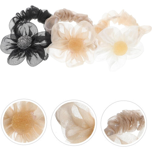 9 elastici per capelli floreali da donna, fermacoda, accessori decorativi