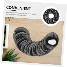 20 stk. balletthårnett for kvinner, gjenbrukbare elastiske, usynlige hårnett, svart, medium