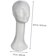 Schuimrubberen hoedenstandaard, vrouwelijke mannequinhoofd, pruiken- en brillenhouder