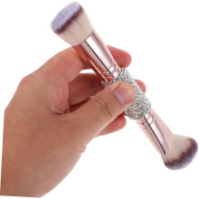 Make-upkwasten, dubbelzijdige kwast voor vloeibare foundation, foundation en blush, met zachte haartjes.