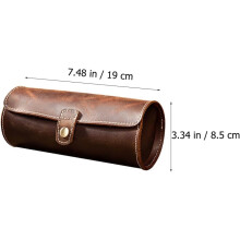 Uhrenrolle, Leder-Reiseetui im Vintage-Chic-Stil, kaffeefarben, Aufbewahrungsorganizer für Uhren und Schmuck