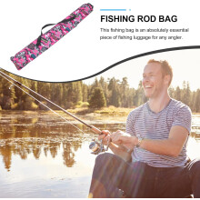 Tragbare, faltbare Angelruten-Tragetasche, 1,2 m, rosa, weiche Aufbewahrungstasche, Organizer für Angelzubehör für Outdoor-Angler