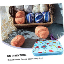 Kit de tejido con agujas circulares y bolsa de almacenamiento. Herramientas y accesorios para manualidades para principiantes.