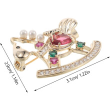 Diamant-Pferdebrosche, Anstecknadel, Pferde-Clip für Damen, Pullover-Clip, Brosche für Jacke, Hut-Dekoration