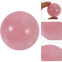 Adornos de bola de cristal delicada de 4 cm, esfera de cristal rosa, adorno de escritorio creativo y elegante, práctico.