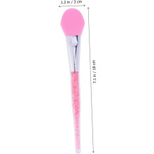 Pennello in silicone per maschere viso con asta di cristallo per l'applicazione di maschere facciali