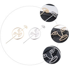 2pcs Hair Cuff Bun Cages Decorative Face Shaped Hair Stick Cuff Bun Cage for Girls Accessories