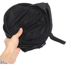 cestas de ropa plegables de gran capacidad con tejido de malla grueso y 2 compartimentos.