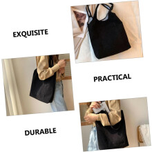 Cord-Tragetasche, Schultertasche, lässige schwarze Damenhandtasche für Arbeit, Reisen und Alltag, verschiedene Ausführungen