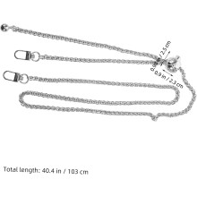 Regulowany pasek na ramię z łańcuszkiem do torby, metalowy łańcuszek ze stopu cynku do torebek typu crossbody, do codziennego użytku