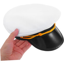 Kapitänsmütze mit Ankerstickerei, Kostümmütze für Damen und Herren, verstellbar und bequem, ideal für maritime Partys