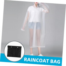 Portable Raincoat Storage Bag with Strap, Folding Eva Raincoat Organizer Pouch, Waterproof Protective Carrier
