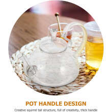 Bouilloire en verre résistant à la chaleur, style Kung Fu, 600 ml, robuste et fabriquée à la main.