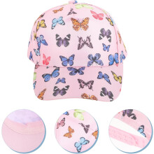 Cappellino da baseball da esterno con stampa a farfalla, visiera, cappello casual da sole per ragazzi, copricapo estivo