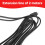 2 Meter Recliner Lever Cable Replacement Black Plastic Power Cord Splitter 4
