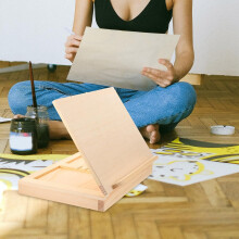 Wooden Sketch Board with Drawer Portable Art Board for Painting and Drawing Artists Desktop Easel Suitable