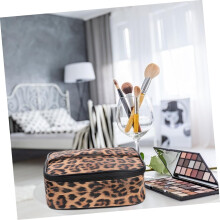 Geantă cosmetică cu imprimeu leopard, geantă de toaletă pentru uz casnic, organizator de călătorie multifuncțional