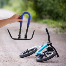 Suport echilibrat pentru trotinetă și suport pentru bicicletă, pliabil, din metal albastru