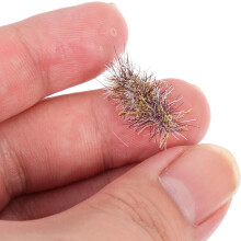 1 doboz műanyag műfűcsomó miniatűr fűcsomó könnyű barna díszdekoráció
