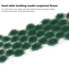 Modelo de agrupamento de grama falsa para cenário de mesa de areia Tufts de grama em miniatura verde profundo