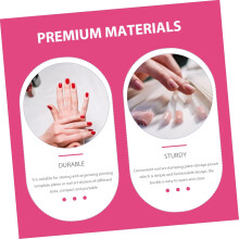 Saco de estampagem de arte das unhas e caixa de placa de aço das unhas Bolsa de armazenamento retangular vermelha rosa