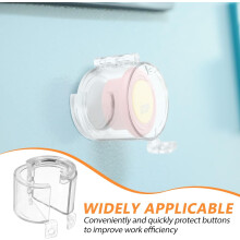 Emergency Stop Button Cover Protector Plastic Mushroom Head Push Button Switch Guard Protective