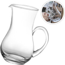Decantador de vidrio de 500 ml con asa para vino, ideal para el hogar y ocasiones especiales.