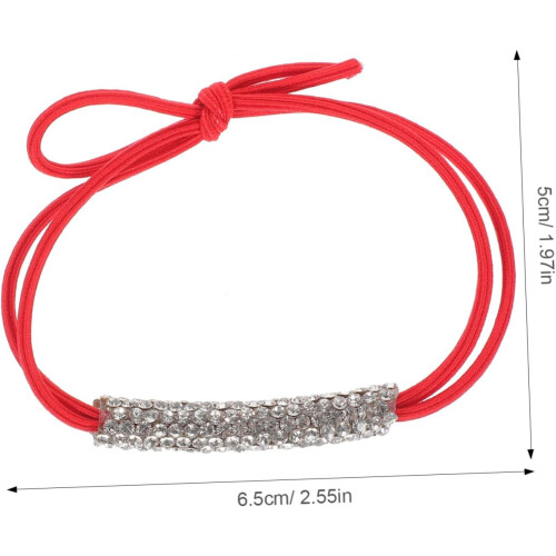 4 elastici per capelli con strass, fermacoda elastici per donne e ragazze 1