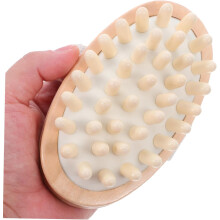 2er-Pack Massagebürsten aus Holz für Badewanne, Dusche und Shampoo, Kopfhautbürste, Haarbürste für Bad und Dusche