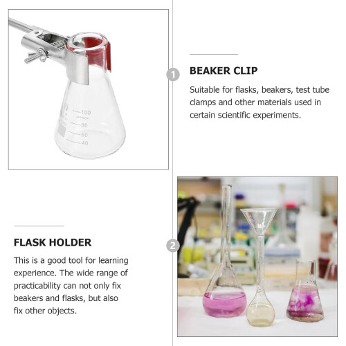 Extended 28cm Flask Clip Laboratory Beaker Clamp Holder Universal 1