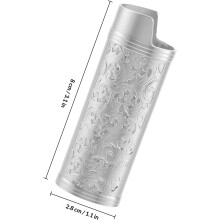 Funda protectora de acero inoxidable para encendedor de metal, con estilo retro y ajuste seguro para aventuras al aire libre.