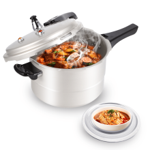Aluminum pressure cooker with steaming rack 9.84 x 9.84 x
