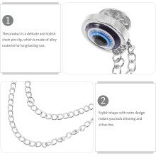 Broche met blauw oog, kraagclip, kettingspeld, clip voor herenpak, overhemd, persoonlijkheid, boze oog, kledingaccessoires