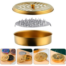 Aufbewahrungsbox für Moskitospiralen aus Edelstahl mit Deckel für Wohnzimmer und Teehaus