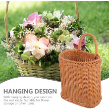 Vegghengende blomsterkurvdekorasjon Plastblomsterkurv Unik form Pastoral stil