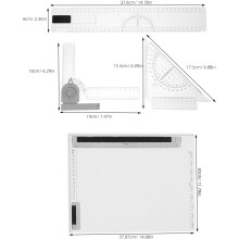 Přenosná sada rýsovacích prken A4 pro architekturu a skicování z odolného plastu